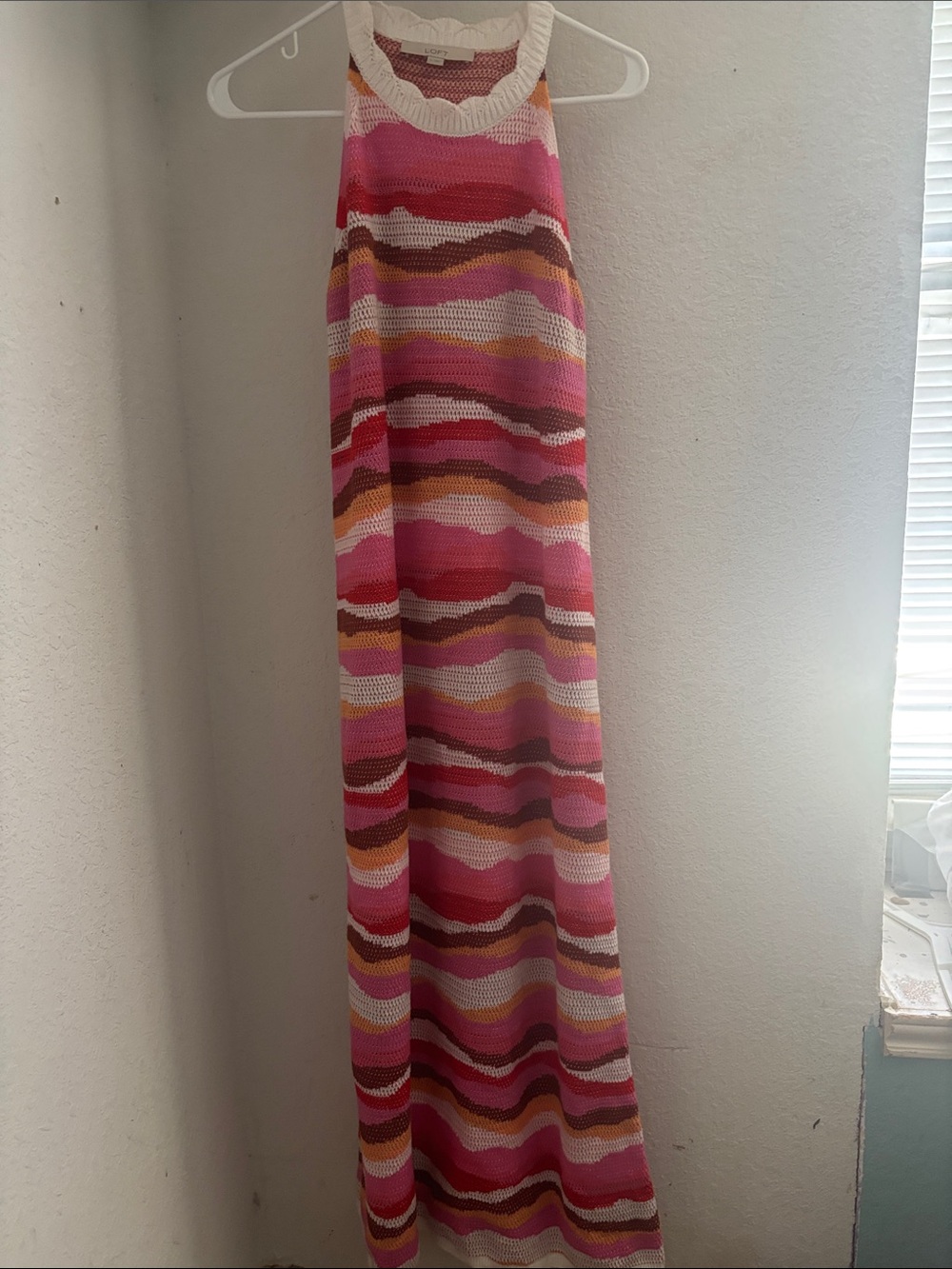 LOFT Striped Knit Maxi Dress in Pink Multi